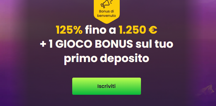 Bizzo Casino 125% fino a 1.250 euro + 1 gioco bonus sul tuo primo deposito